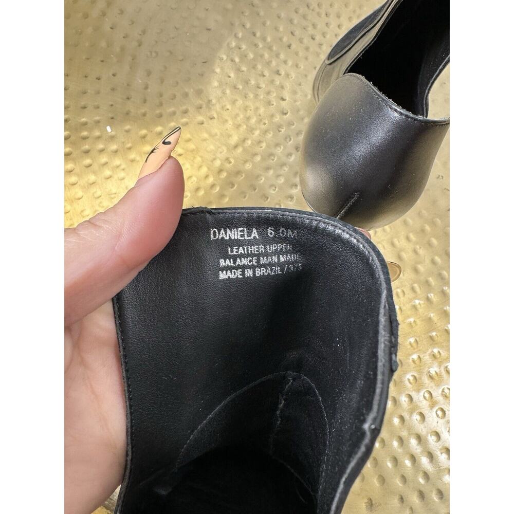 Steve Madden Black Suede Leather Daniela Bootie 6 Vamp Mobwife Classy 4" Heel - Picture 4 of 8